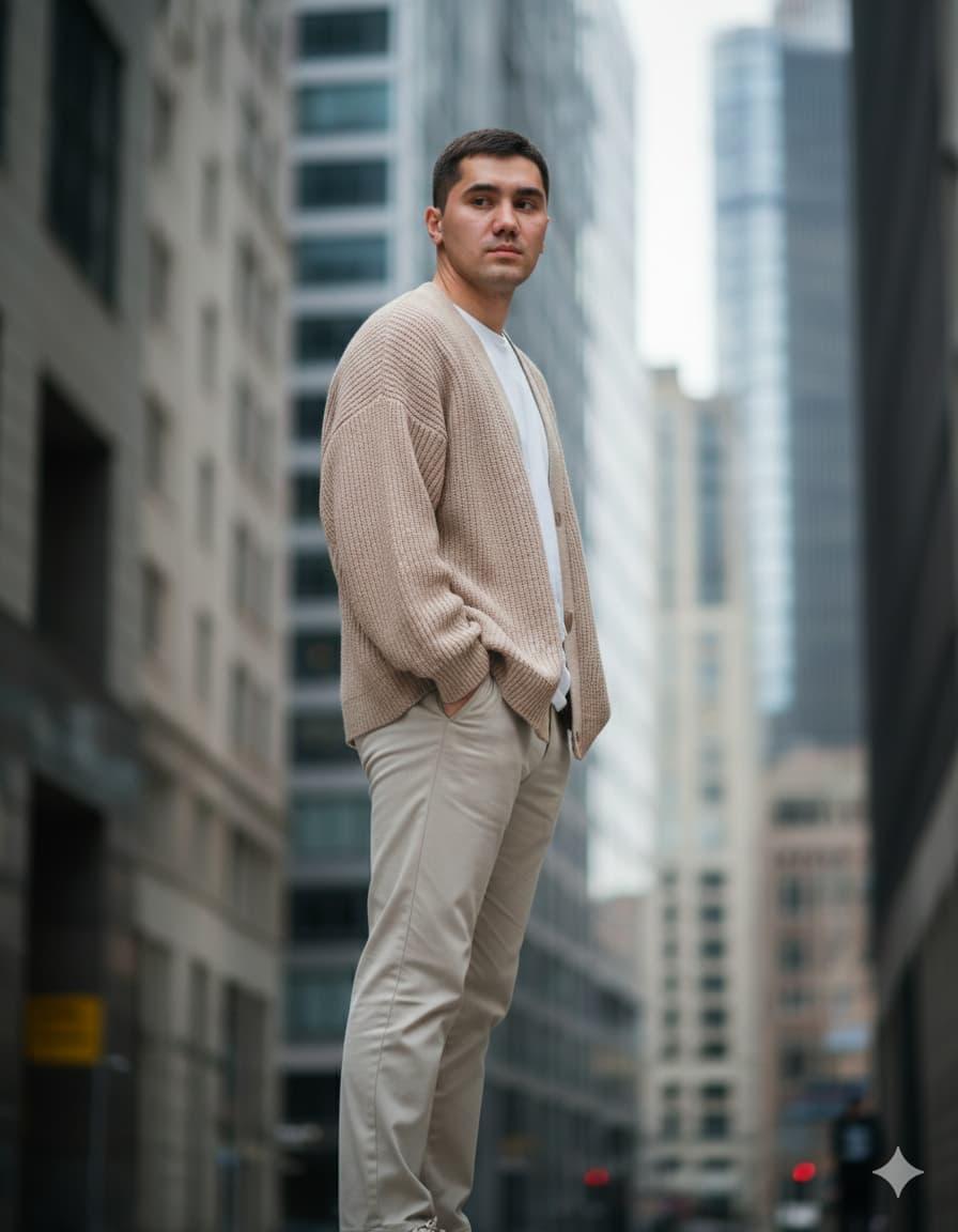 Городской кардиган по фото нейросеть