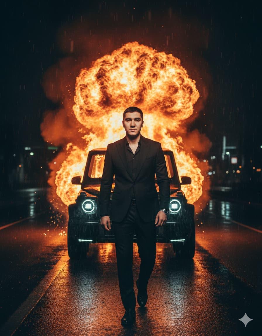 Walking Away From Fire по фото нейросеть