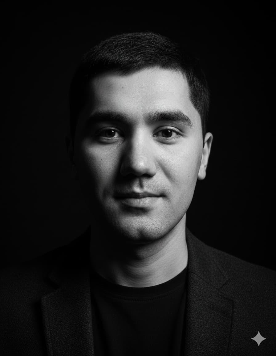 ЧБ-рембрандт в студии по фото нейросеть