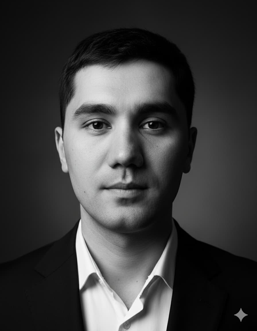 Премиальный ЧБ-портрет без ретуши по фото нейросеть